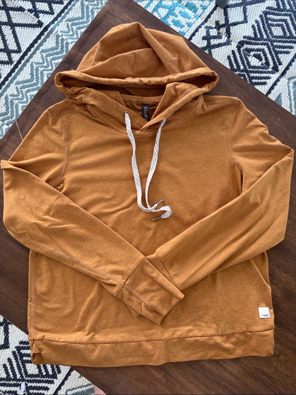 Vuori Burnt Orange Lightweight Pullover Hoodie